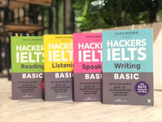 Combo 4 Cuốn Hackers IELTS Basic (Listening + Reading + Speaking + Writing)